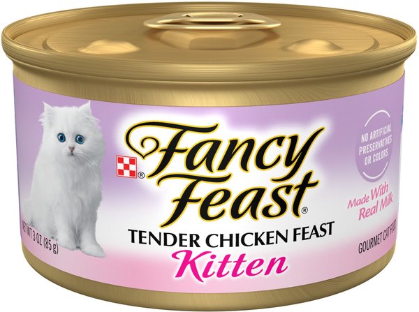 Fancy Feast Kitten Tender Chicken Feast Canned Cat Food, 3-oz, case of 24 slide 1 of 9
