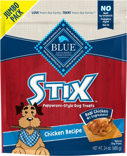 Blue Buffalo Blue Stix Chicken Recipe Pepperoni-Style Dog Treats, 24-oz bag slide 1 of 8