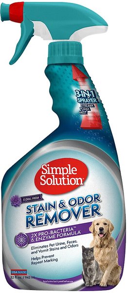 Simple Solution Pet Stain & Odor Remover with Pro-Bacteria & Enzyme Formula, 32-oz bottle slide 1 of 9