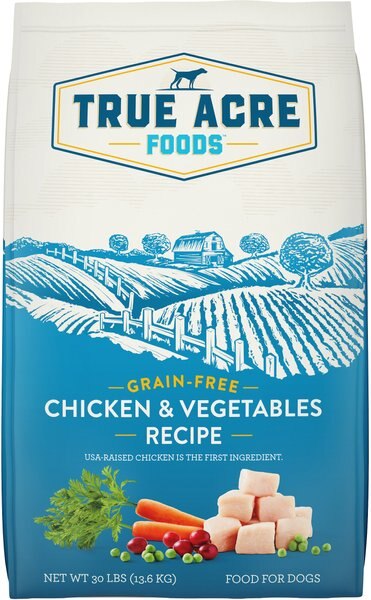 True Acre Foods Grain-Free Chicken & Vegetable Dry Dog Food, 30-lb bag slide 1 of 9