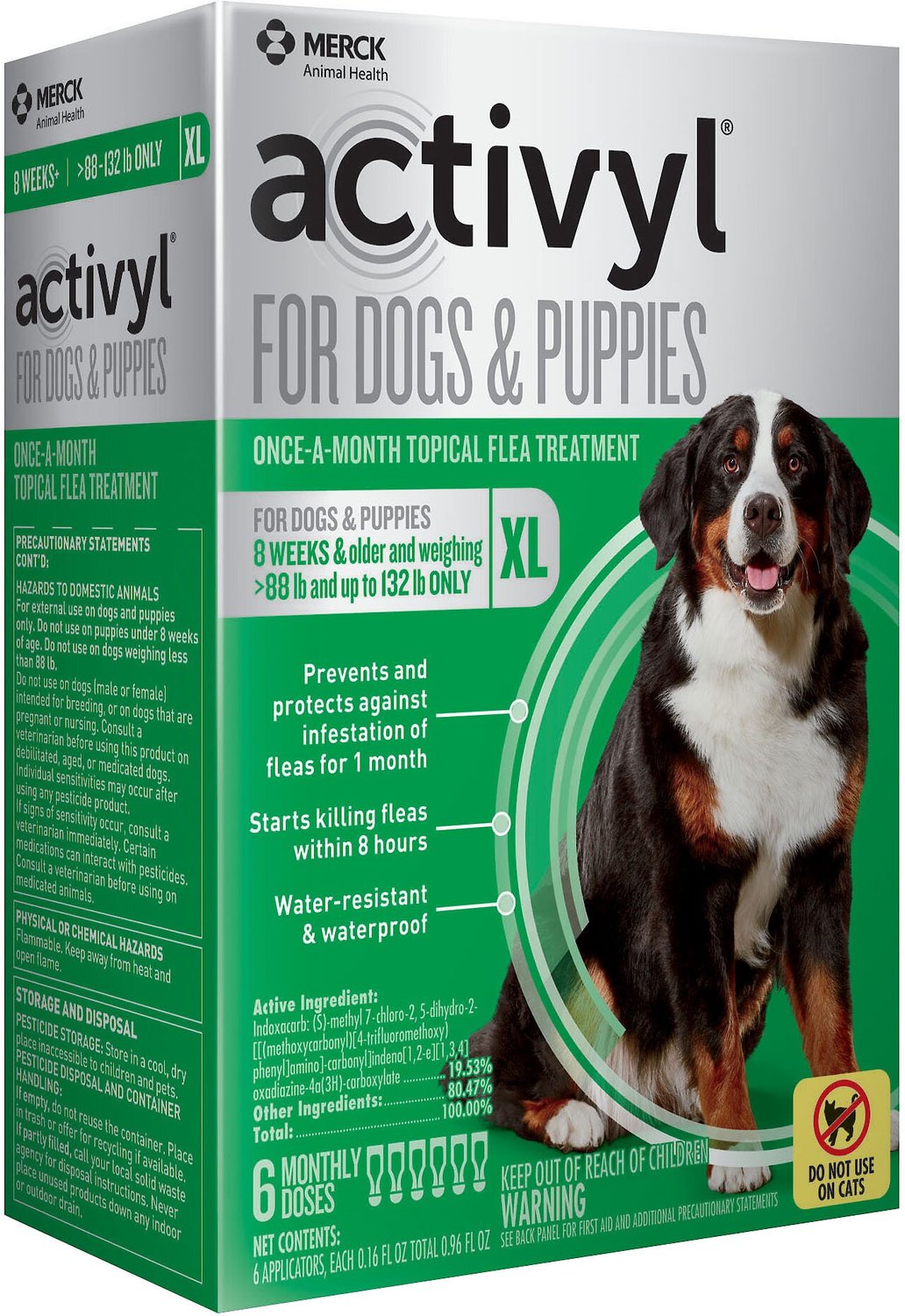 ACTIVYL Flea Treatment for Dogs, 89132 lbs, 6 Doses (6mos. supply