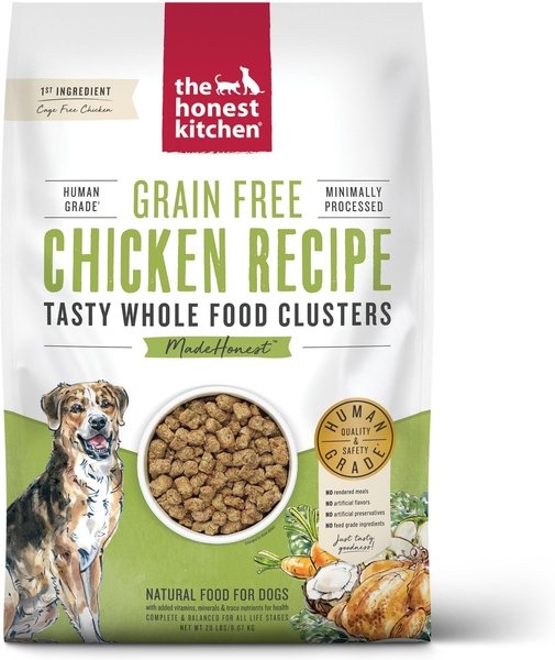 The Honest Kitchen Grain-Free Chicken Whole Food Clusters Dry Dog Food, 20-lb bag slide 1 of 10