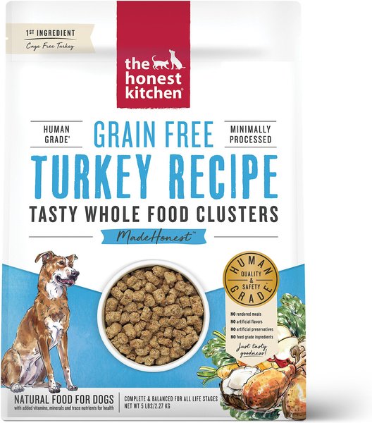 The Honest Kitchen Grain-Free Turkey Whole Food Clusters Dry Dog Food, 5-lb bag slide 1 of 11