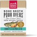 The Honest Kitchen Bone Broth POUR OVERS Turkey & Salmon Stew Wet Dog Food Topper
