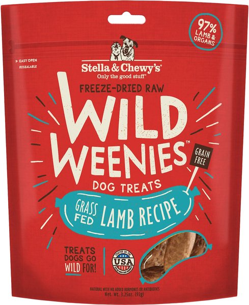Stella & Chewy's Lamb Wild Weenies Freeze-Dried Raw Dog Treats, 3.25-oz bag slide 1 of 7