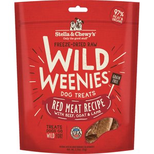 Stella & Chewy's Red Meat Wild Weenies Freeze-Dried Raw Dog Treats, 3.25-oz bag