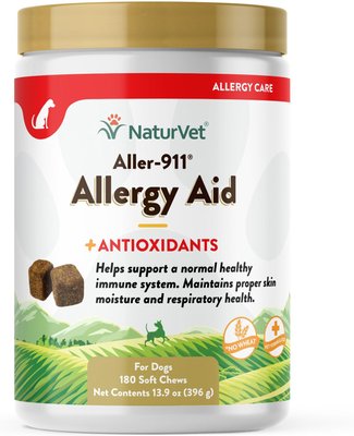 NaturVet Aller-911 Plus Antioxidants Soft Chews Allergy Supplement for Dogs, slide 1 of 1