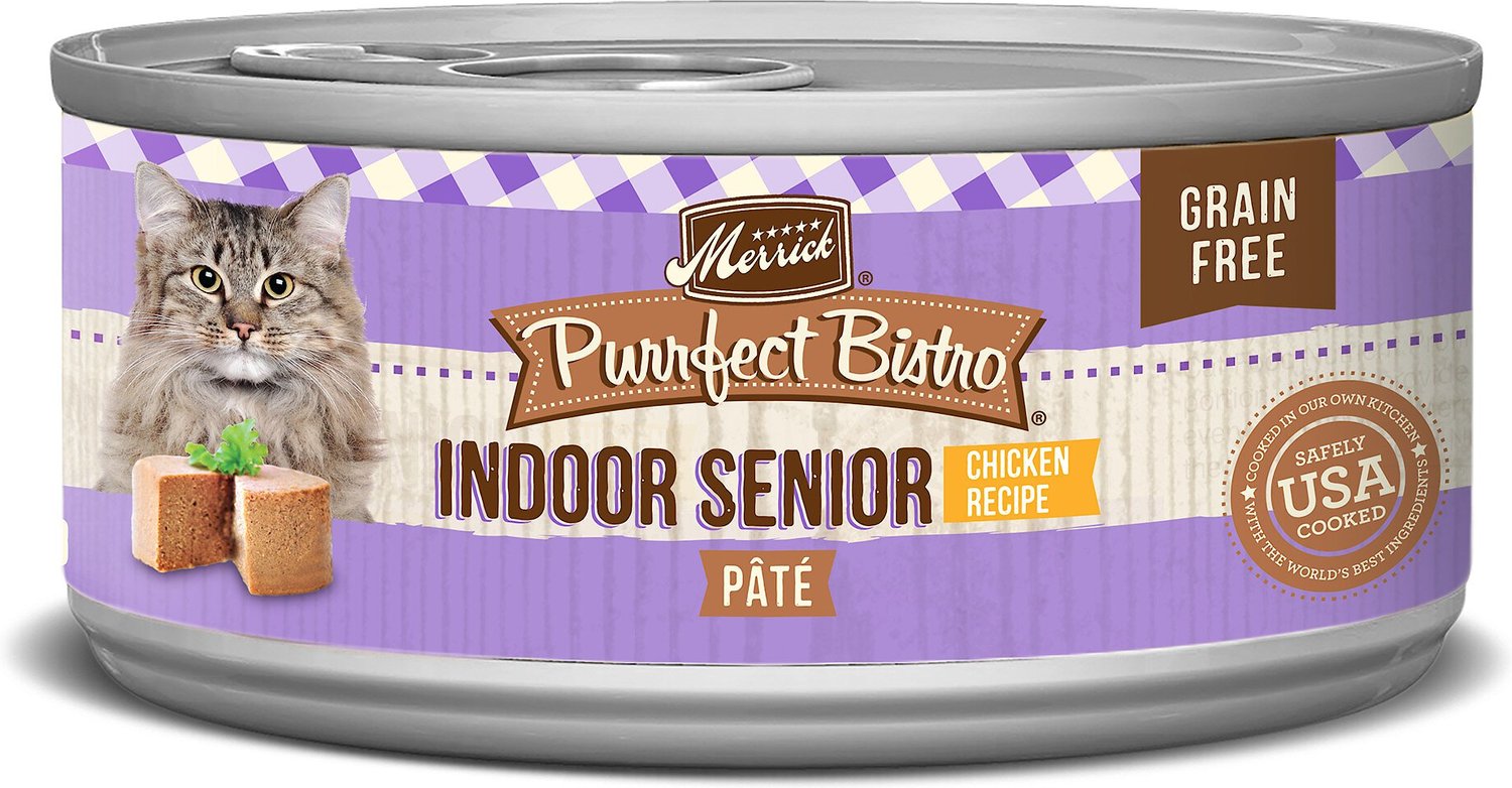 MERRICK Purrfect Bistro Indoor Senior Pate GrainFree Canned Cat Food