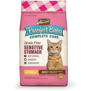 Merrick Purrfect Bistro Complete Care Grain- Free Sensitive Stomach Recipe Dry Cat Food, 4-lb bag