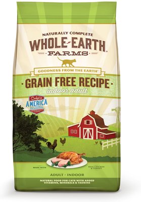 Whole Earth Farms Grain-Free Indoor Chicken & Turkey Adult Recipe Dry Cat Food, slide 1 of 1