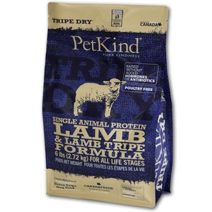 PetKind Tripe Dry Single Animal Protein Lamb & Lamb Tripe Formula Dry Dog Food, 6-lb bag