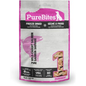 PureBites Salmon Freeze-Dried Raw Dog Treats, 1.16-oz bag