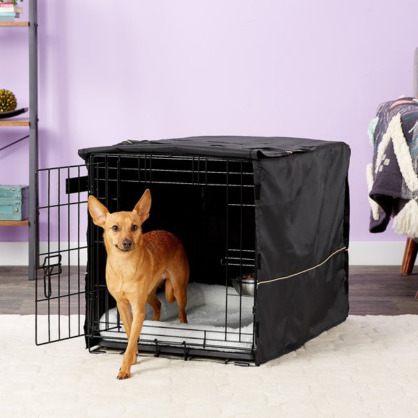 MidWest iCrate Double Door Collapsible Wire Dog Crate Kit, Black, 30 inch slide 1 of 9
