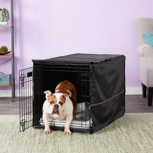 MidWest iCrate Double Door Collapsible Wire Dog Crate Kit, Black, 36 inch