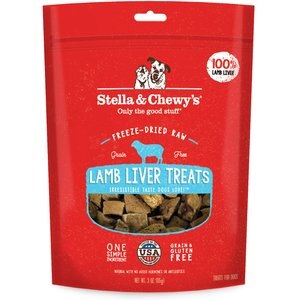 Stella & Chewy's Lamb Liver Freeze-Dried Raw Dog Treats, 3-oz bag