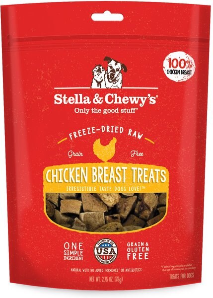 Stella & Chewy's Chicken Breast Freeze-Dried Raw Dog Treats, 2.75-oz bag slide 1 of 6