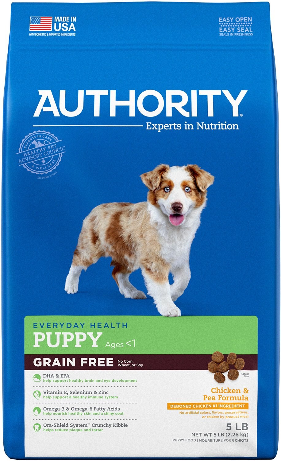 Authority Chicken Pea Formula Grain Free Puppy Dry Dog Food 5