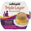 Solid Gold Triple Layer Mousse & Shreds with Real Turkey & Pumpkin Wet Cat Food, 2.75-oz, case of 6