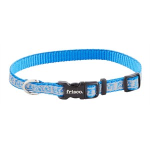 Frisco Patterned Polyester Reflective Dog Collar, Hawaiian Floral, X-Small: 8 to 12-in neck, 3/8-in wide
