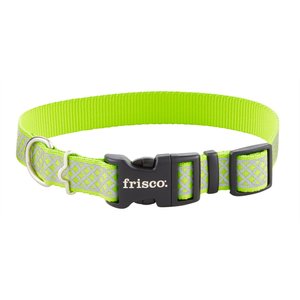Frisco Patterned Polyester Reflective Dog Collar, Diamond Tile, Large: 18 to 26-in neck, 1-in wide
