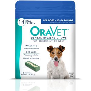 OraVet Hygiene Dental Chews for Small Dogs, 10 - 24 lbs, 14 count