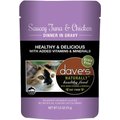 Dave's Pet Food Saucey Tuna & Chicken Dinner in Gravy Grain-Free Wet Cat Food, 2.8-oz pouch, case of 24