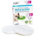 Catit Triple Action Pet Fountain Filter, 2 pack