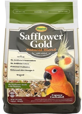 Higgins Safflower Gold Natural Mix Conure & Cockatiel Food, slide 1 of 1