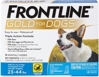 Frontline Gold Flea & Tick Treatment for Medium Dogs, 23-44 lbs, slide 1 of 1
