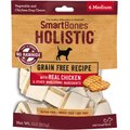 SmartBones Holistic Medium Chicken Bones Grain-Free Dog Treats, 4 count