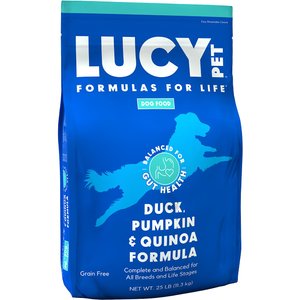 Lucy Pet Products Formulas for Life Grain-Free Duck, Pumpkin & Quinoa Formula Dry Dog Food, 25-lb bag