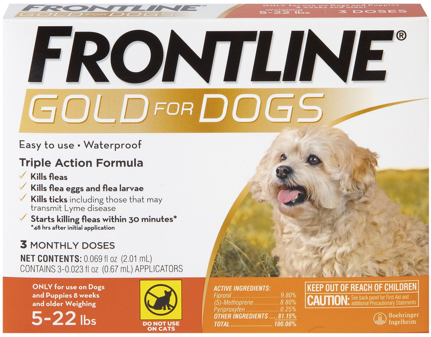 Frontline Gold Flea & Tick Treatment for Small Dogs (522