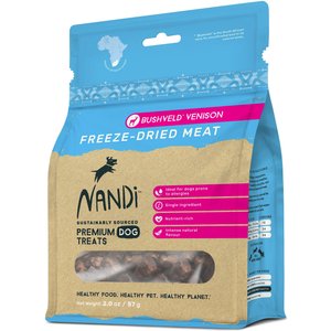 Nandi Bushveld Venison Freeze-Dried Dog Treats, 2-oz bag