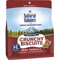 Natural Balance L.I.D. Limited Ingredient Diets Grain-Free Crunchy Biscuits Beef Formula Dog Treats, 10-oz bag