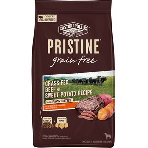 Castor & Pollux Pristine Grain-Free Grass-Fed Beef & Sweet Potato Recipe with Raw Bites Dry Dog Food, 10-lb bag