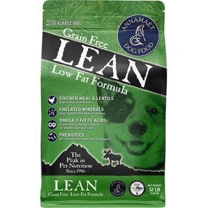 Annamaet Grain-Free Lean Low Fat Formula Dry Dog Food, 12-lb bag