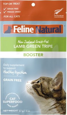 Feline Natural Booster Lamb Green Tripe Freeze-Dried Cat Food Topper, slide 1 of 1