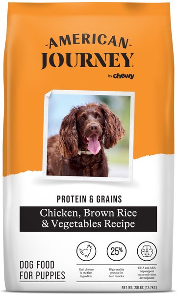 American Journey Active Life Formula Puppy Chicken, Brown Rice & Vegetables Recipe Dog Food, 28-lb bag slide 1 of 8