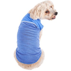 Pet Life Quick-Dry Stretch Active Dog T-Shirt, Blue, Medium