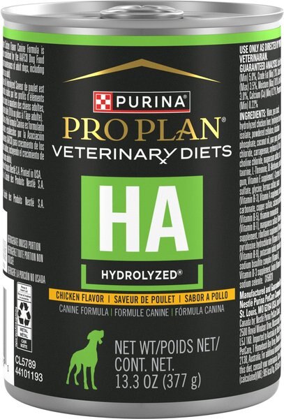 Purina Pro Plan Veterinary Diets HA Hydrolyzed Chicken Flavor Wet Dog Food, 13.3-oz, case of 12 slide 1 of 11