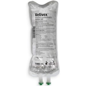 Vetivex Veterinary DEHP Free Lactated Ringers Electrolyte Injection Solution, 1000-mL