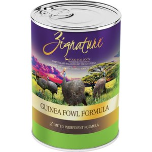 Zignature Guinea Fowl Limited Ingredient Formula Grain-Free Canned Dog Food, 13-oz, case of 12