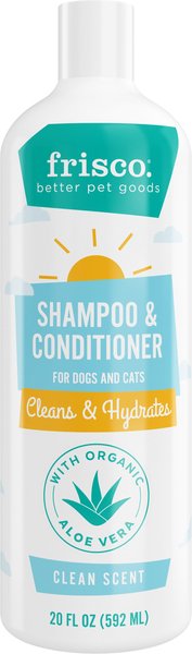 Frisco 2-in-1 Dog & Cat Shampoo & Conditioner with Aloe, Clean Scent, 20-oz bottle slide 1 of 5