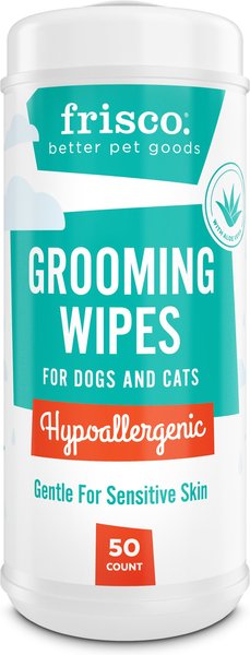 Frisco Hypoallergenic Waterless Grooming Wipes with Aloe for Dogs & Cats, Unscented, 50 count slide 1 of 8