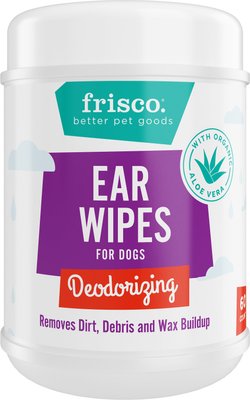 Frisco Deodorizing Ear Wipes with Aloe for Dogs & Puppies, slide 1 of 1
