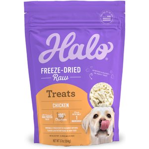 Halo Liv-a-Littles Grain-Free 100% Chicken Breast Freeze-Dried Dog & Cat Treats, 3.7-oz jar