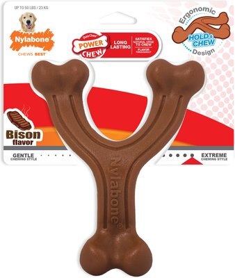 Nylabone Power Chew Wishbone Bison Flavored Dog Chew Toy, slide 1 of 1