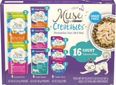 Purina Muse Creatables Variety Pack Cat Food, slide 1 of 1