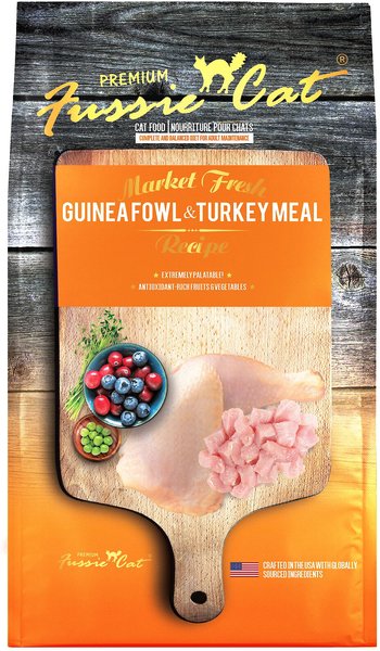 Fussie Cat Market Fresh Guinea Fowl & Turkey Meal Recipe Grain-Free Dry Cat Food, 2-lb bag slide 1 of 8