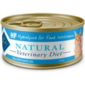 Blue Buffalo Natural Veterinary Diet HF Hydrolyzed for Food Intolerance Grain-Free Canned Cat Food, 5.5-oz, case of 24